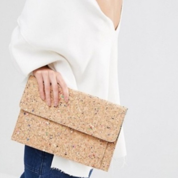 ASOS Handbags - Pimkie Rainbow Cork Envelope Clutch / Cross Body
